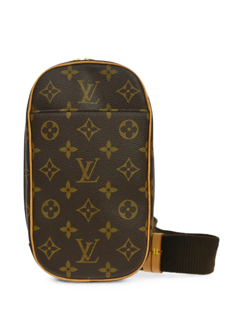 Pre-owned Louis Vuitton 2004 Gange Monogram Belt Bag In Brown