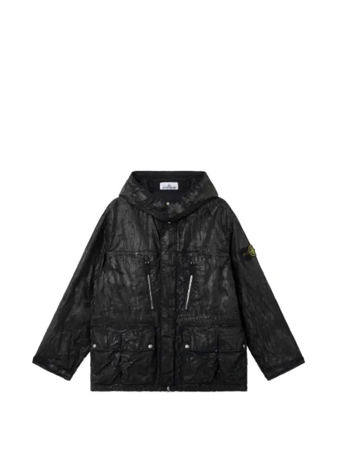 Stone Island chamarra con cierre y capucha