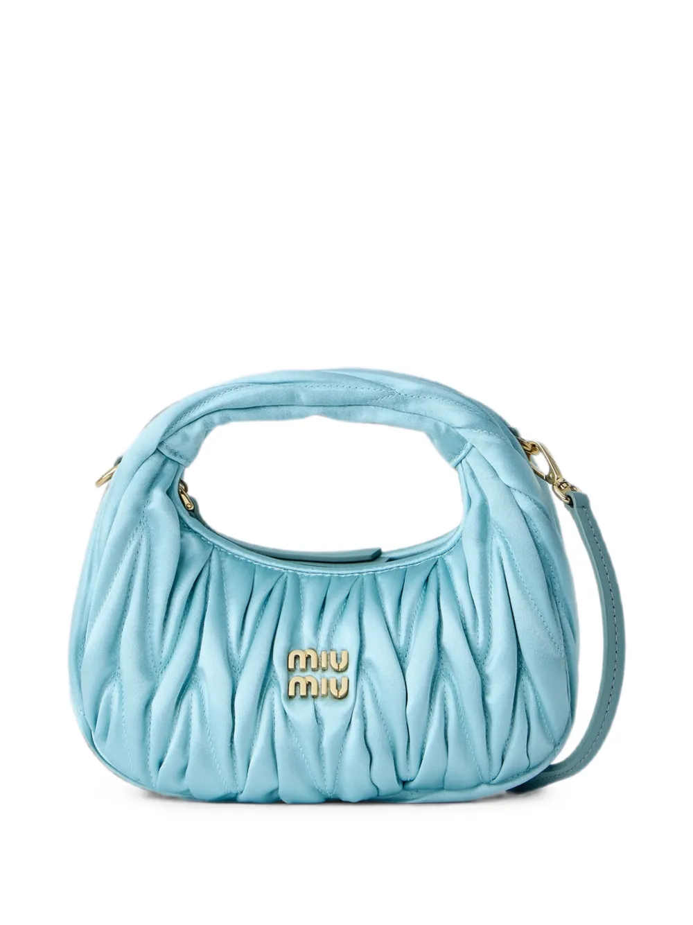 Miu Miu mini Wander leather shoulder bag - Blu
