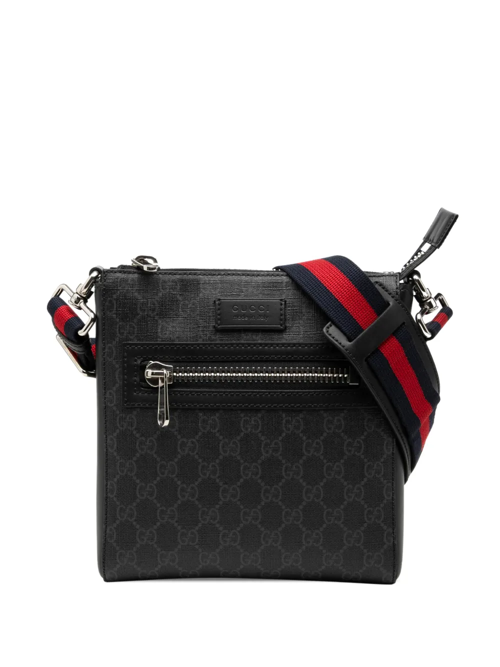 Gucci Pre-Owned 2000-2015 Small GG Supreme Web Messenger Bag crossbody bag - Nero