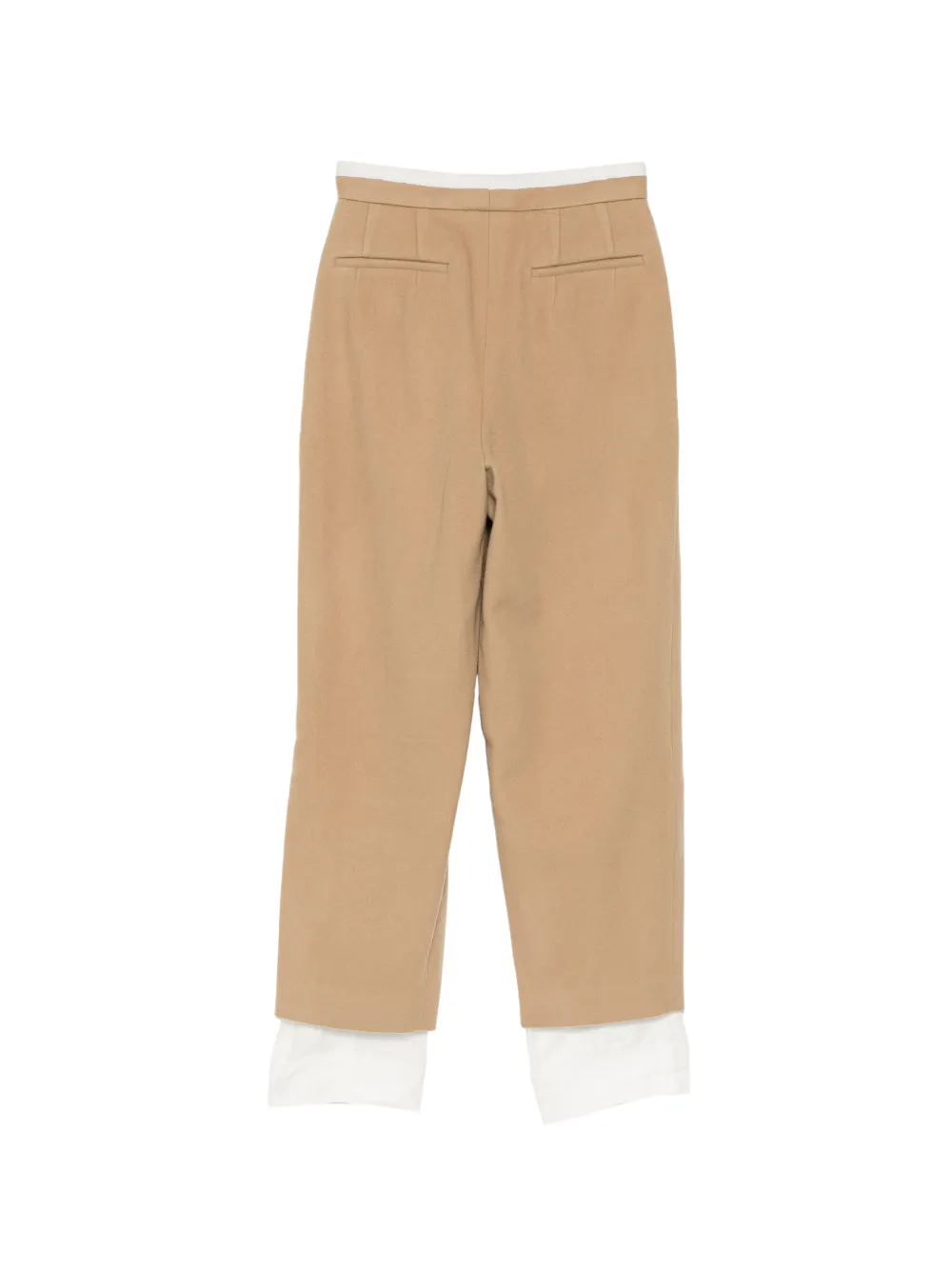 Y's Gelaagde wollen broek Bruin