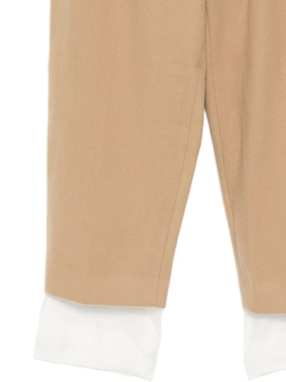 Y's Gelaagde wollen broek Bruin
