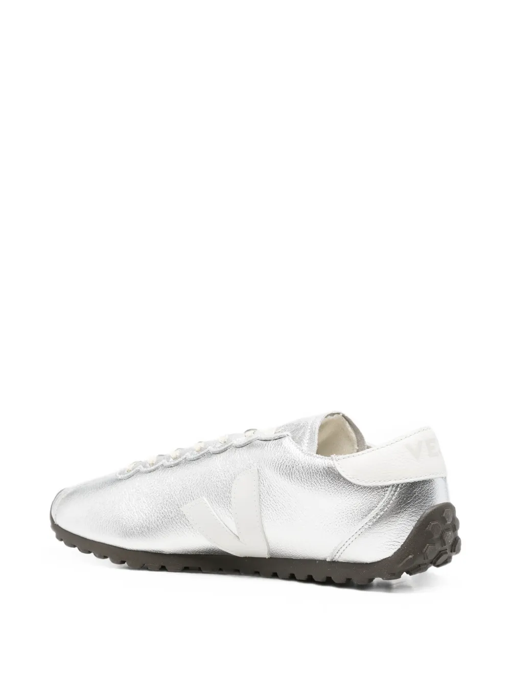 VEJA Cateyes leather silver white sneakers Zilver