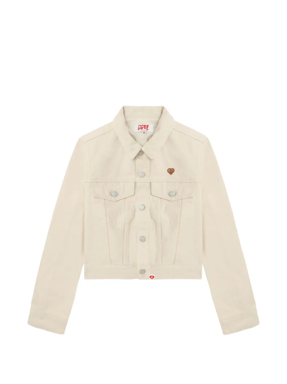 APEE™ by *A BATHING APE® logo-embossed denim jacket · XS