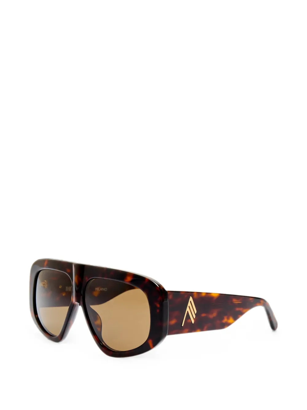 The Attico Milano zonnebril met piloten montuur Bruin