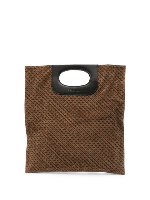 Gherardini logo-print sheep leather tote bag