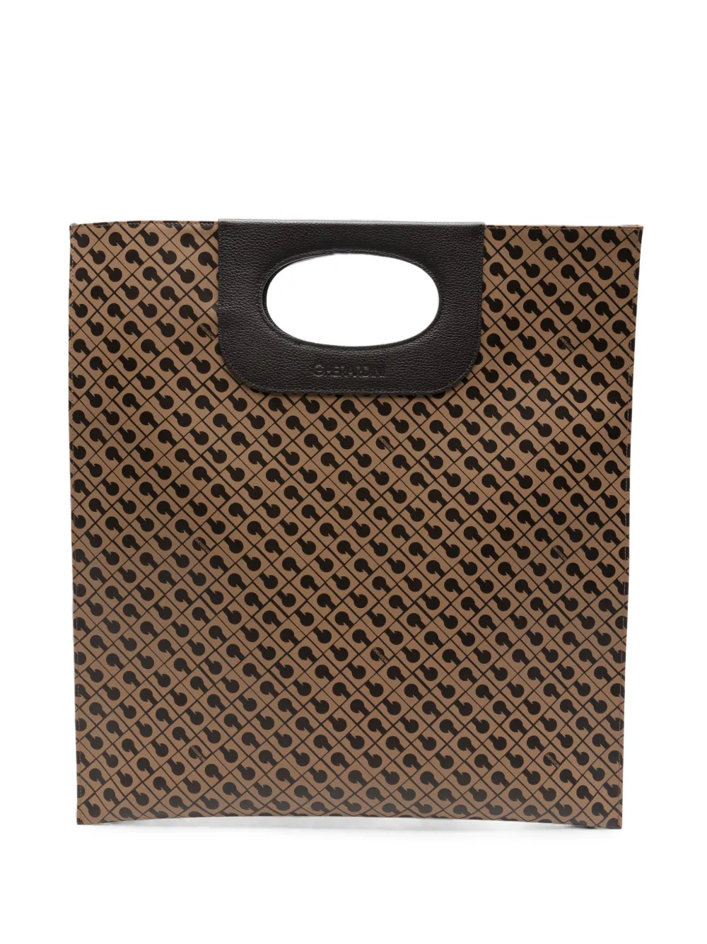 Gherardini logo-print cut-out handle tote bag
