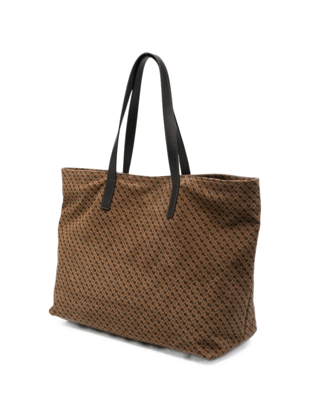 Gherardini Shopper met monogramprint Bruin