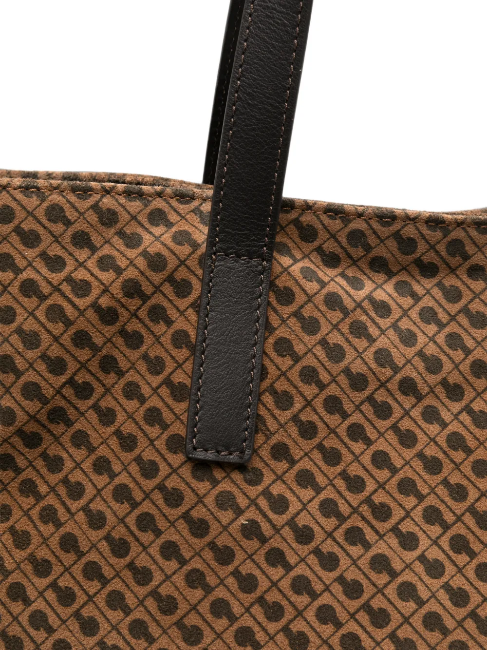 Gherardini Shopper met monogramprint Bruin