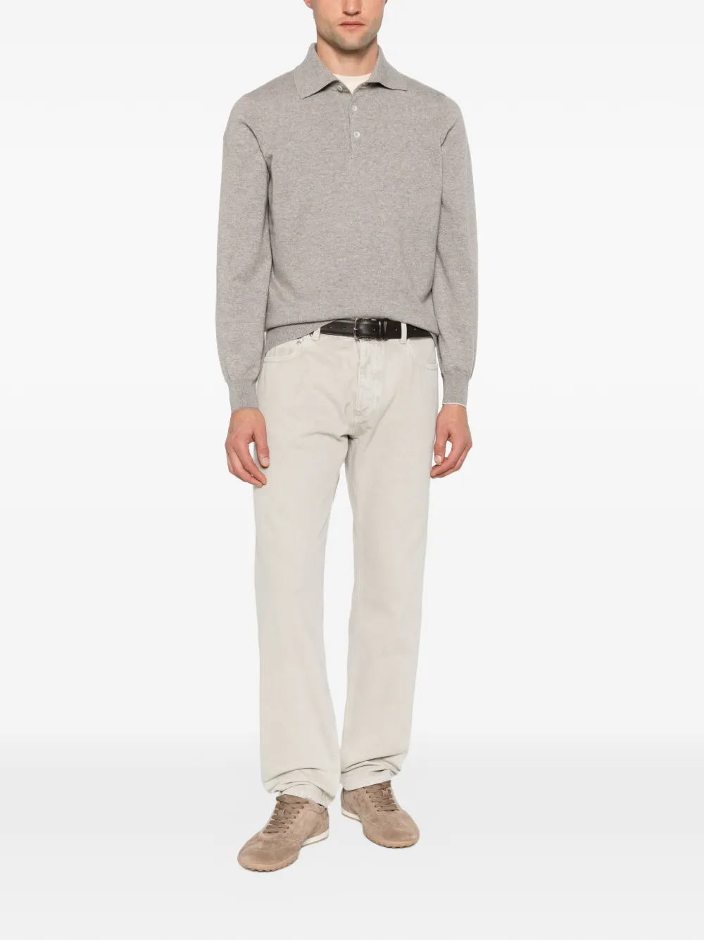 Brunello Cucinelli Polotrui met lange mouwen Grijs