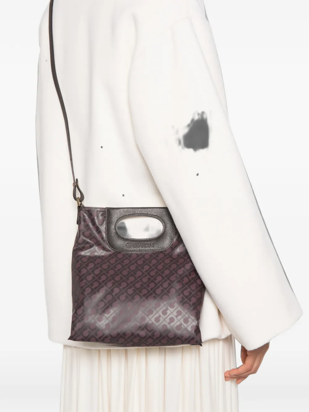 Gherardini Doppia Piattina mini-shopper met uitgesneden details Paars