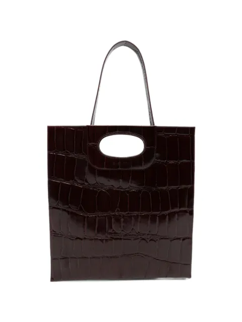 Gherardini Piattina croc-effect tote bag