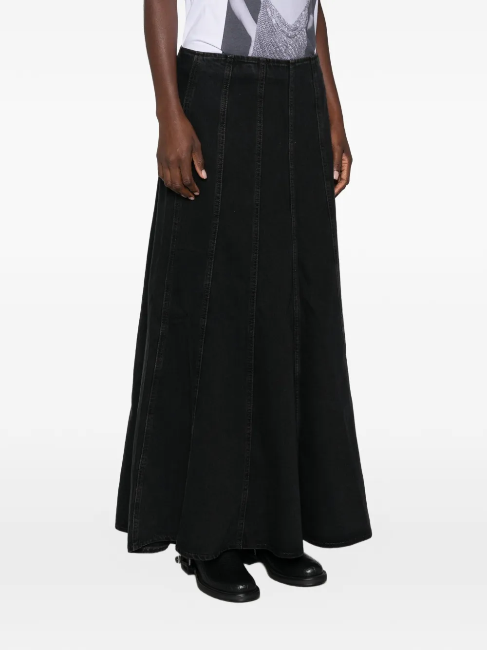 Levi's Denim maxi-rok Zwart