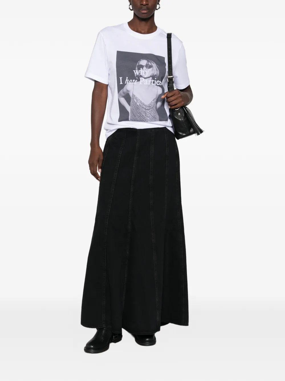 Levi's Denim maxi-rok Zwart