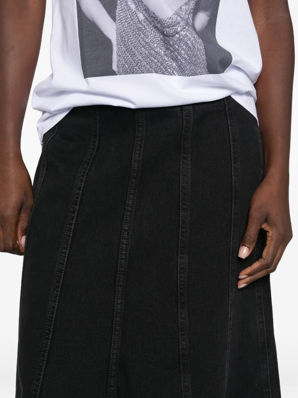 Levi's Denim maxi-rok Zwart