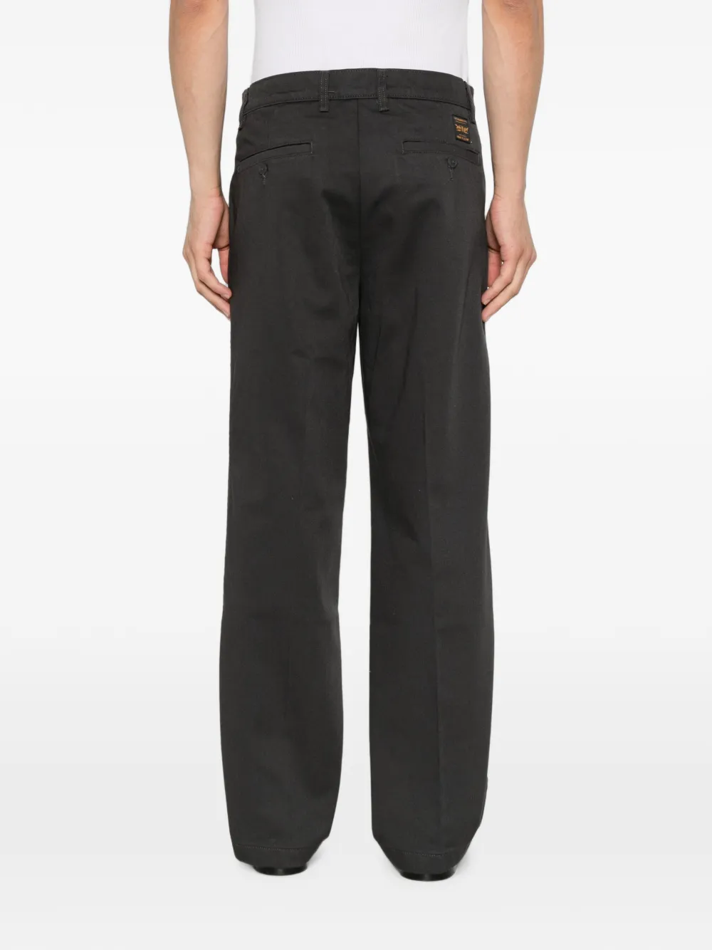 Levi's pleated-detail straight-leg jeans Grijs