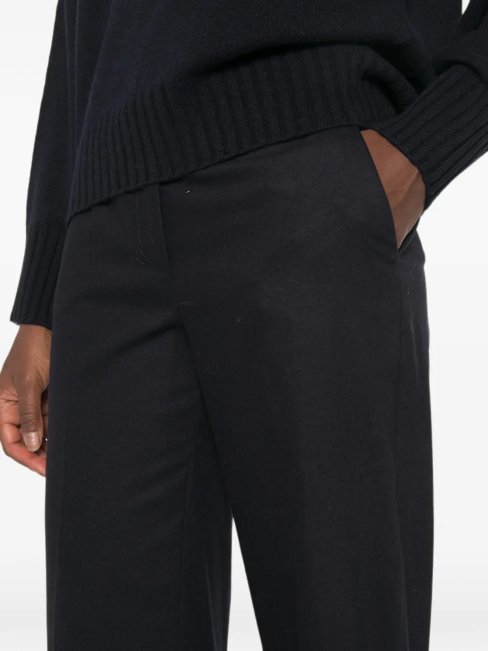 Peserico Geplooide broek met omgeslagen pijpen Blauw