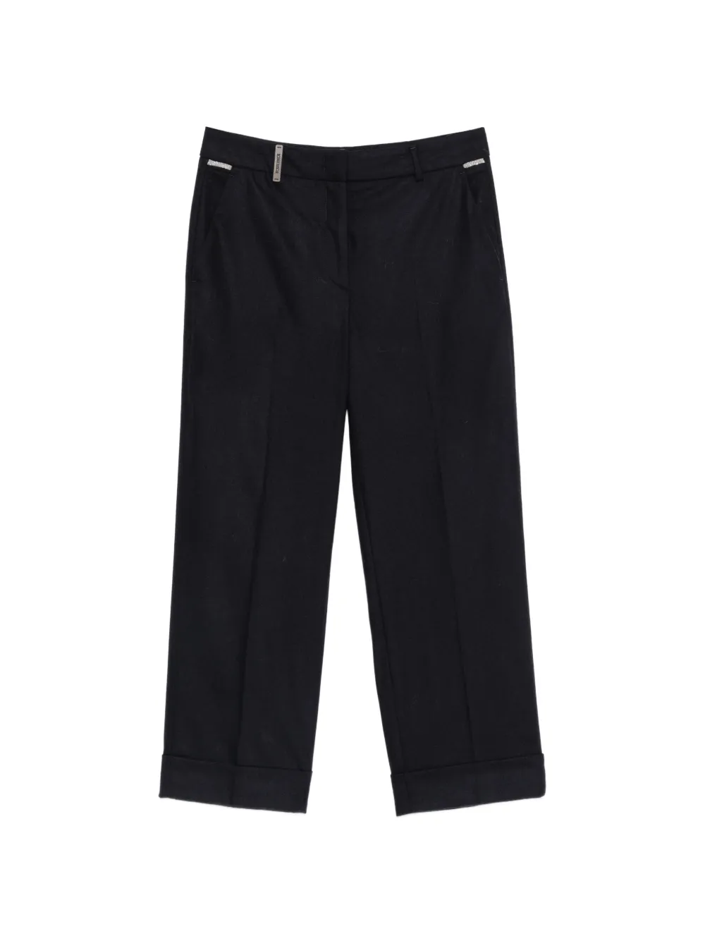 Peserico pressed-crease turned-up trousers - Blu