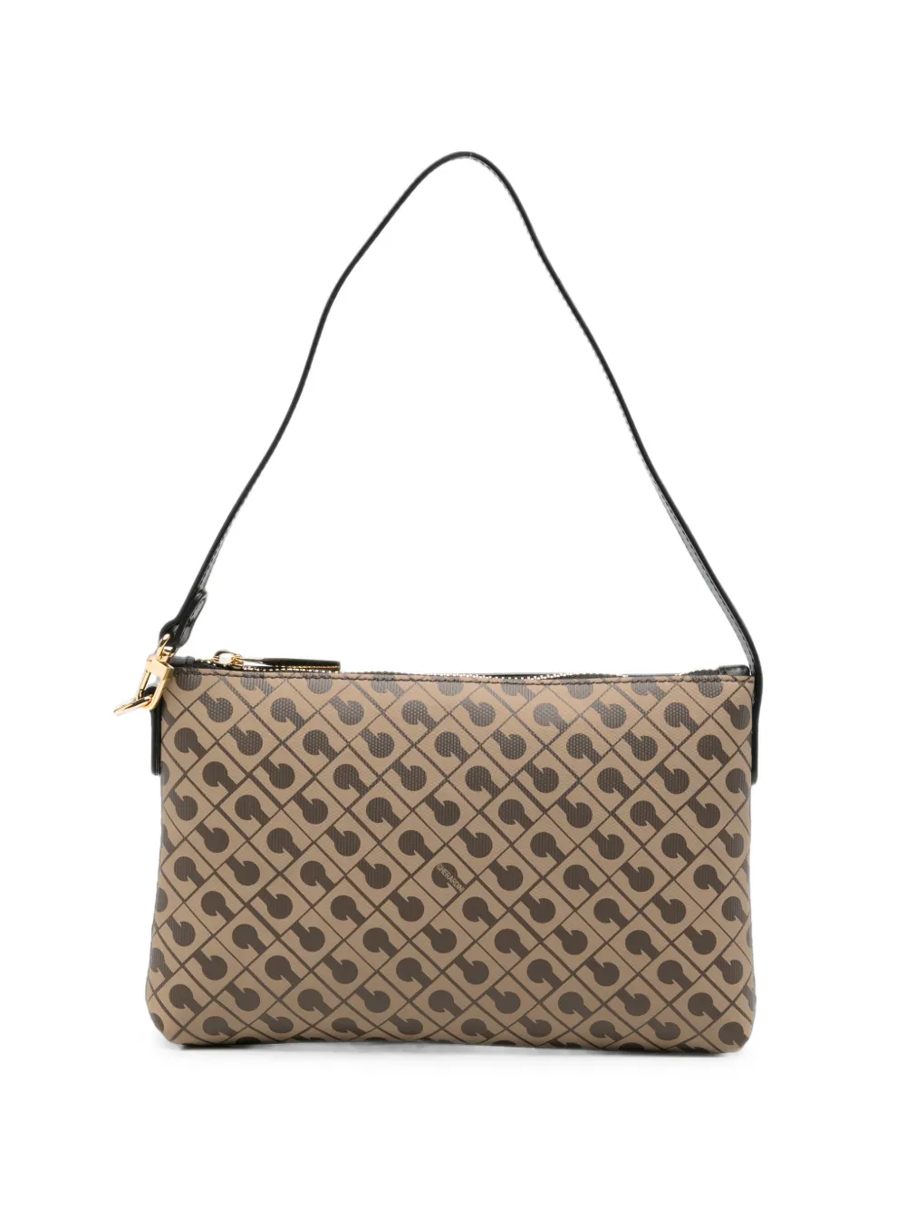 Gherardini monogram-print shoulder bag - Nude