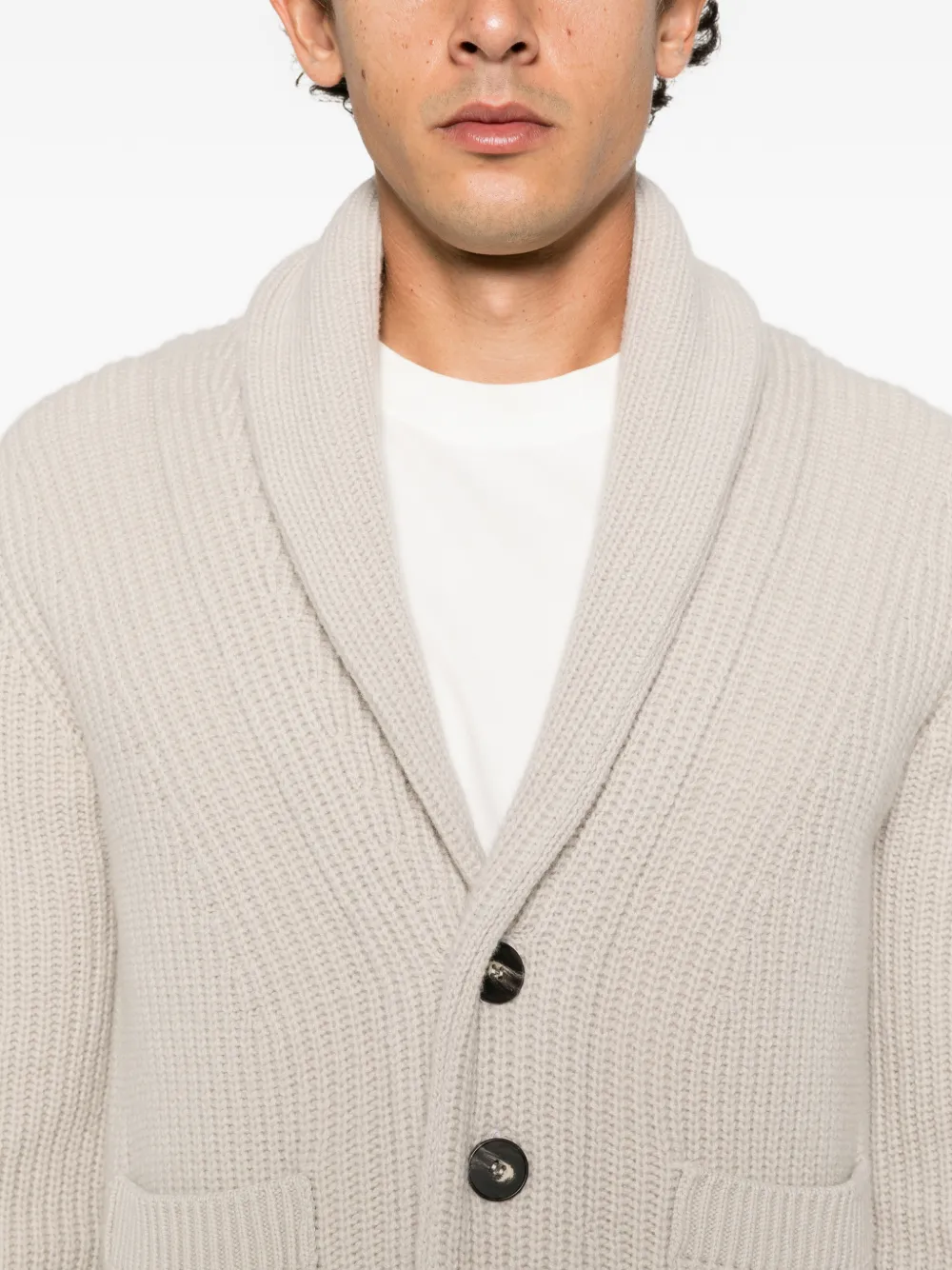 Kangra Vest met sjaalkraag Beige