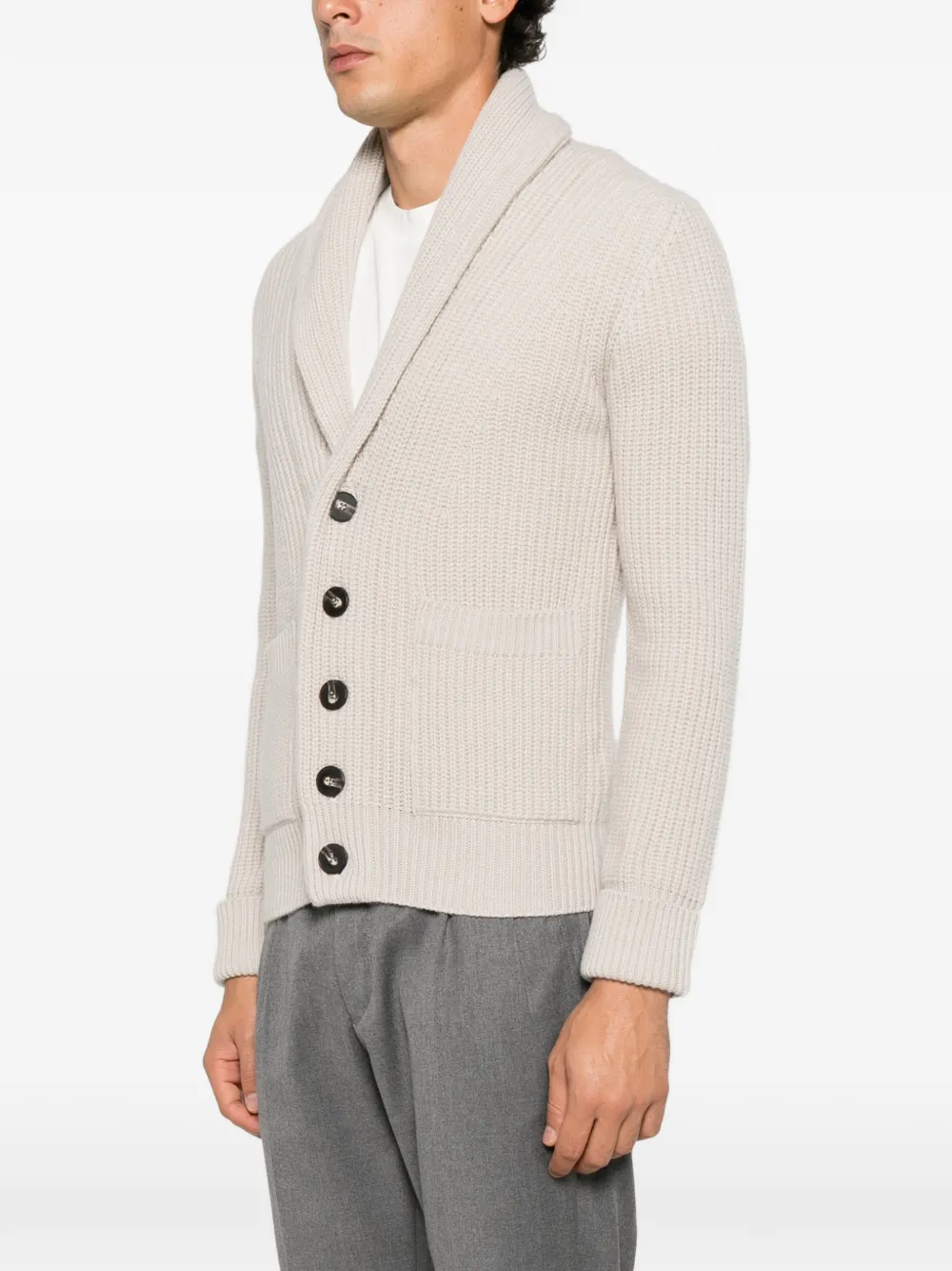 Kangra Vest met sjaalkraag Beige