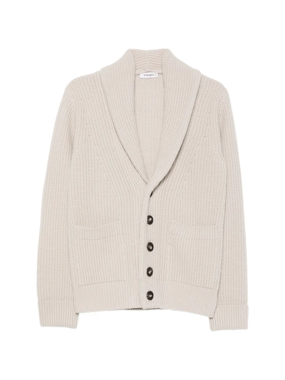 Kangra ribbed shawl-collar cardigan - Toni neutri