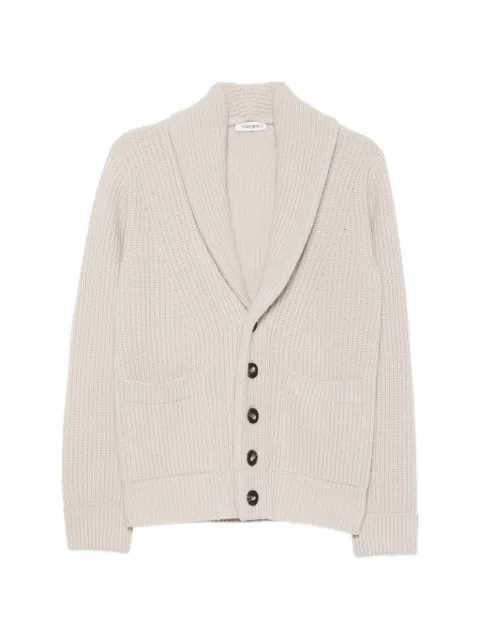Kangra ribbed shawl-collar cardigan