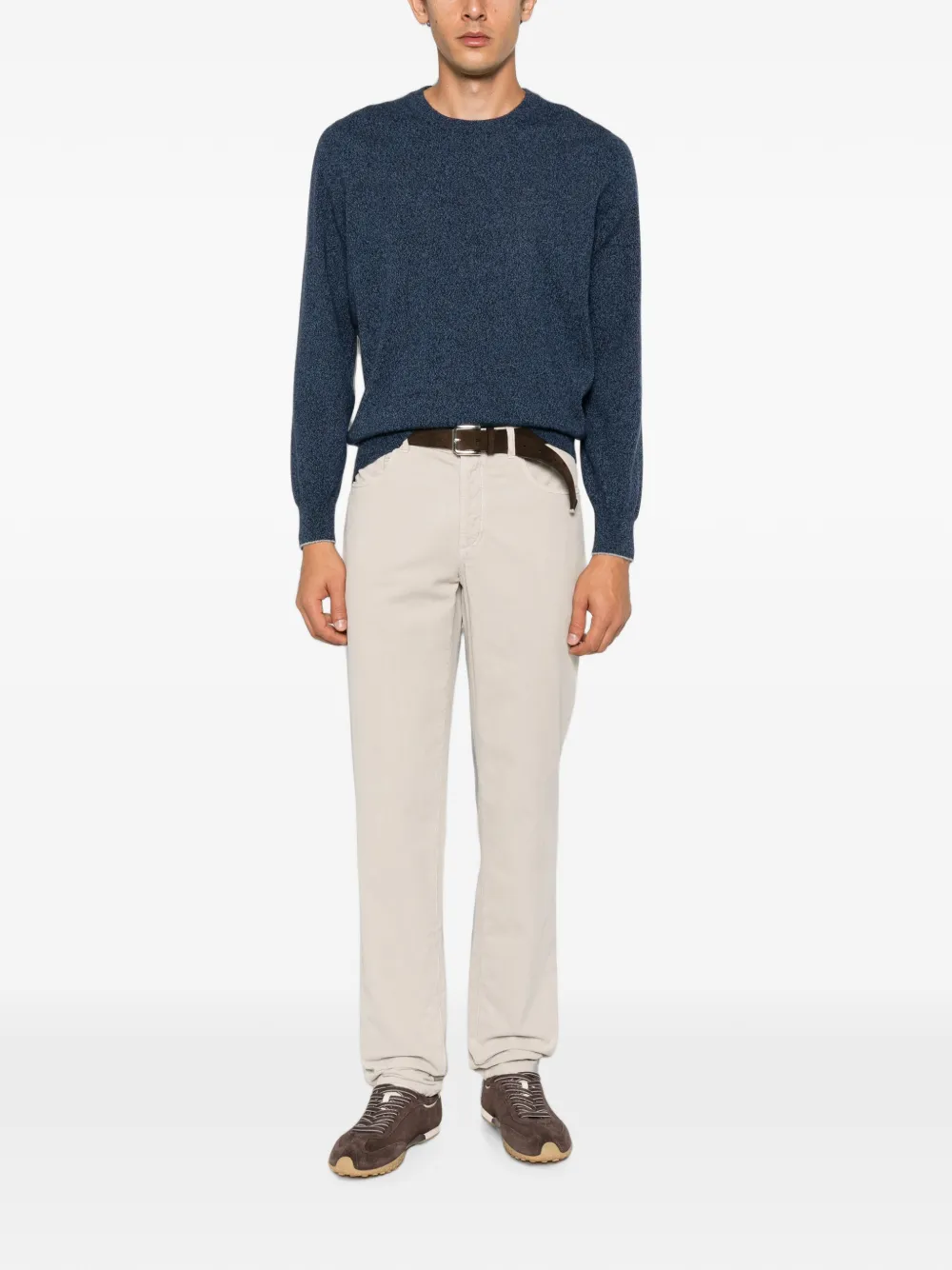 Brunello Cucinelli Kasjmier trui met ronde hals Blauw
