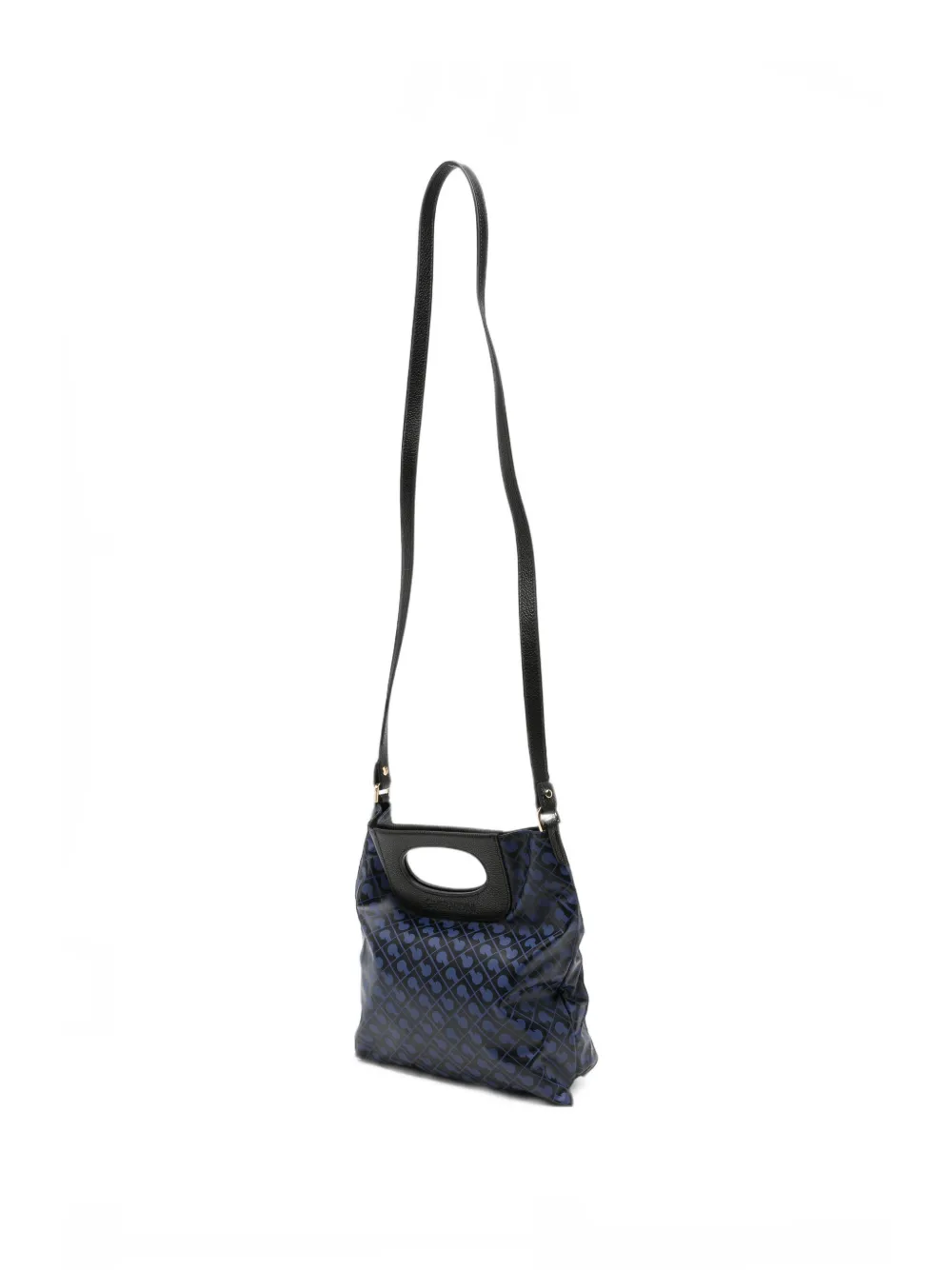 Gherardini Doppia Piattina mini-shopper met monogramprint Zwart