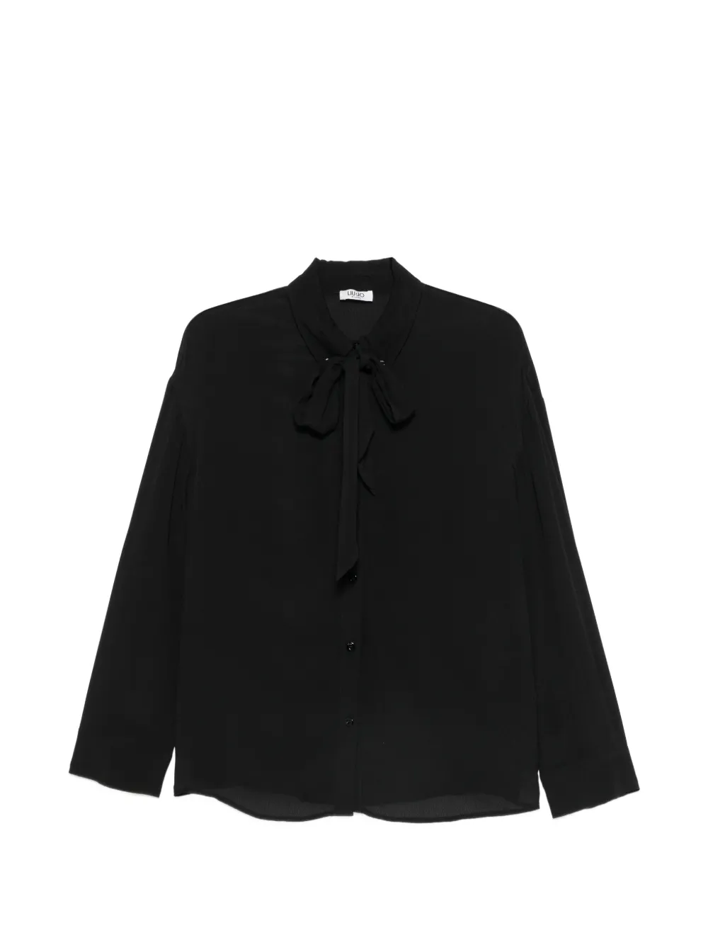 LIU JO pussy-bow shirt - Nero