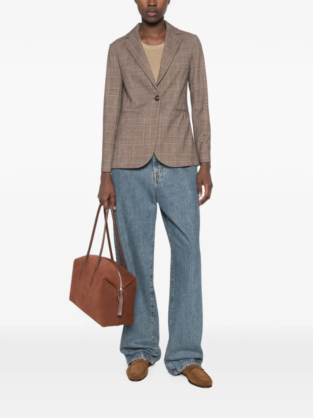 Circolo 1901 Geruite blazer Bruin