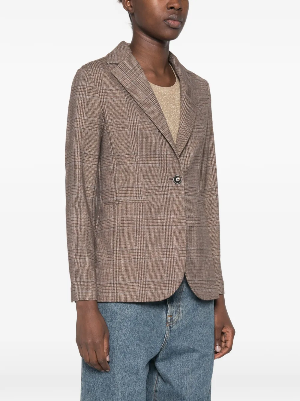 Circolo 1901 Geruite blazer Bruin