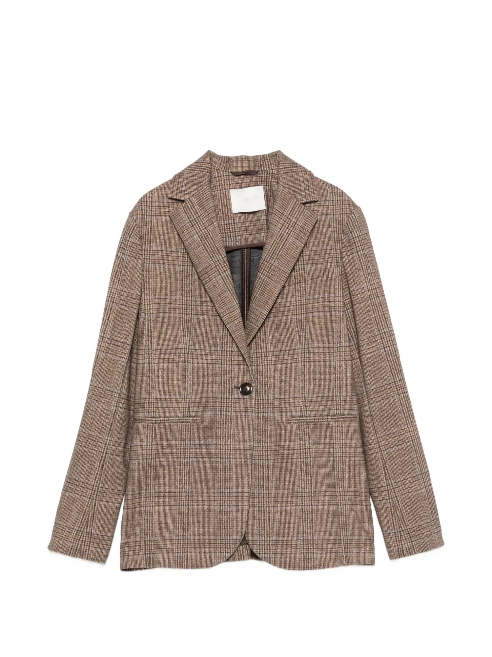 Circolo 1901 check-print single-breasted blazer - Marrone