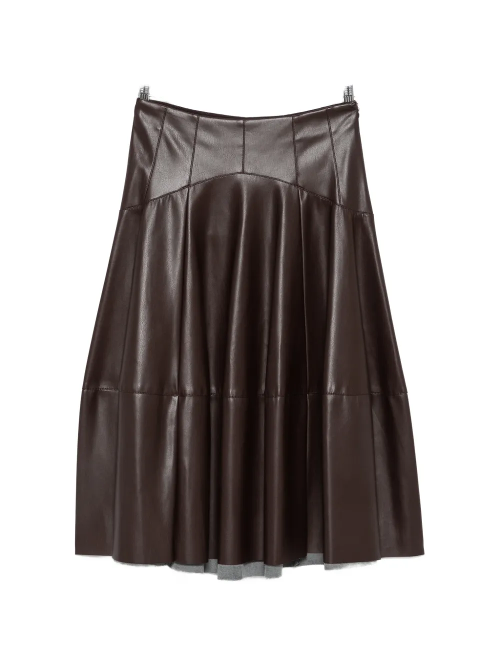 LIU JO panelled pleated midi skirt - Braun
