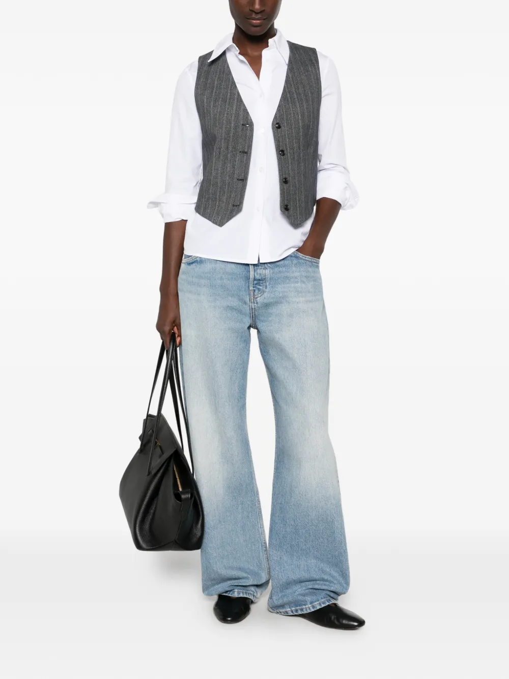 Circolo 1901 Gilet met krijtstreep Blauw