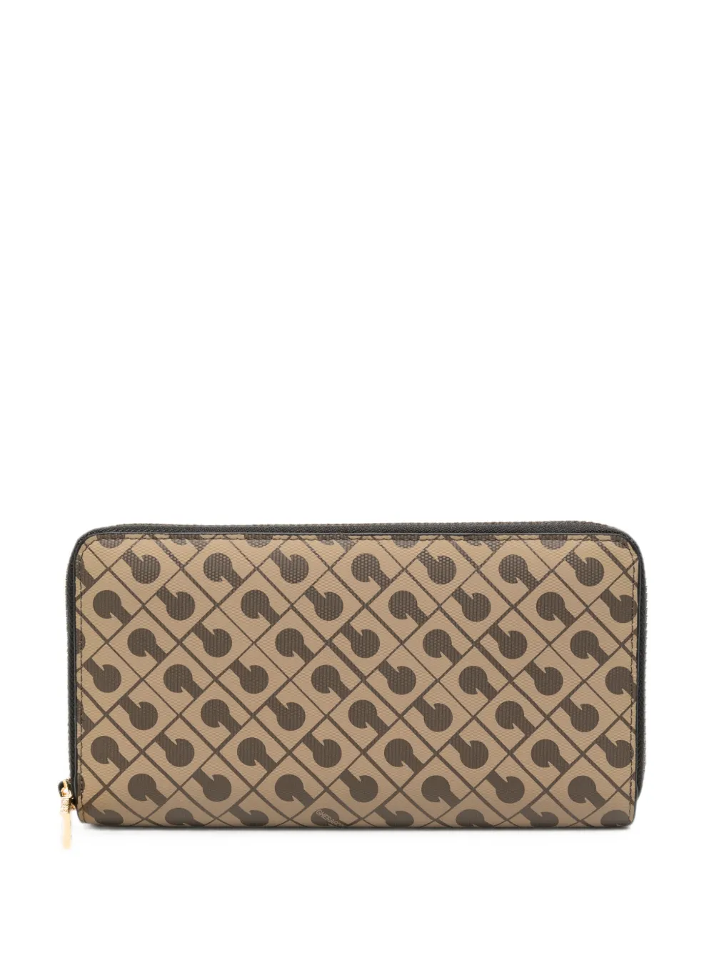 Gherardini Millerighe logo-print zip-around wallet - Braun