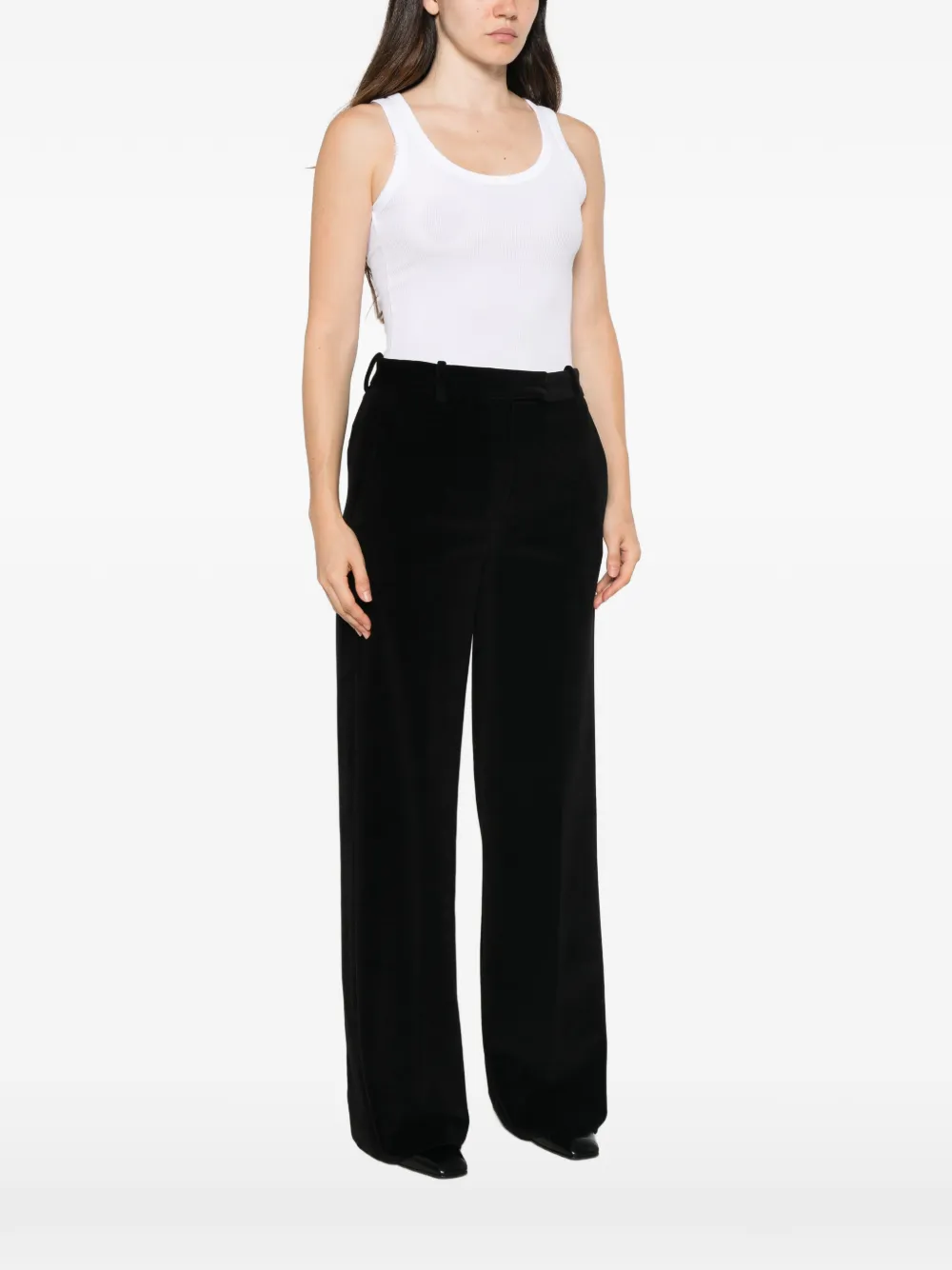 Circolo 1901 Broek met fluwelen-effect Zwart