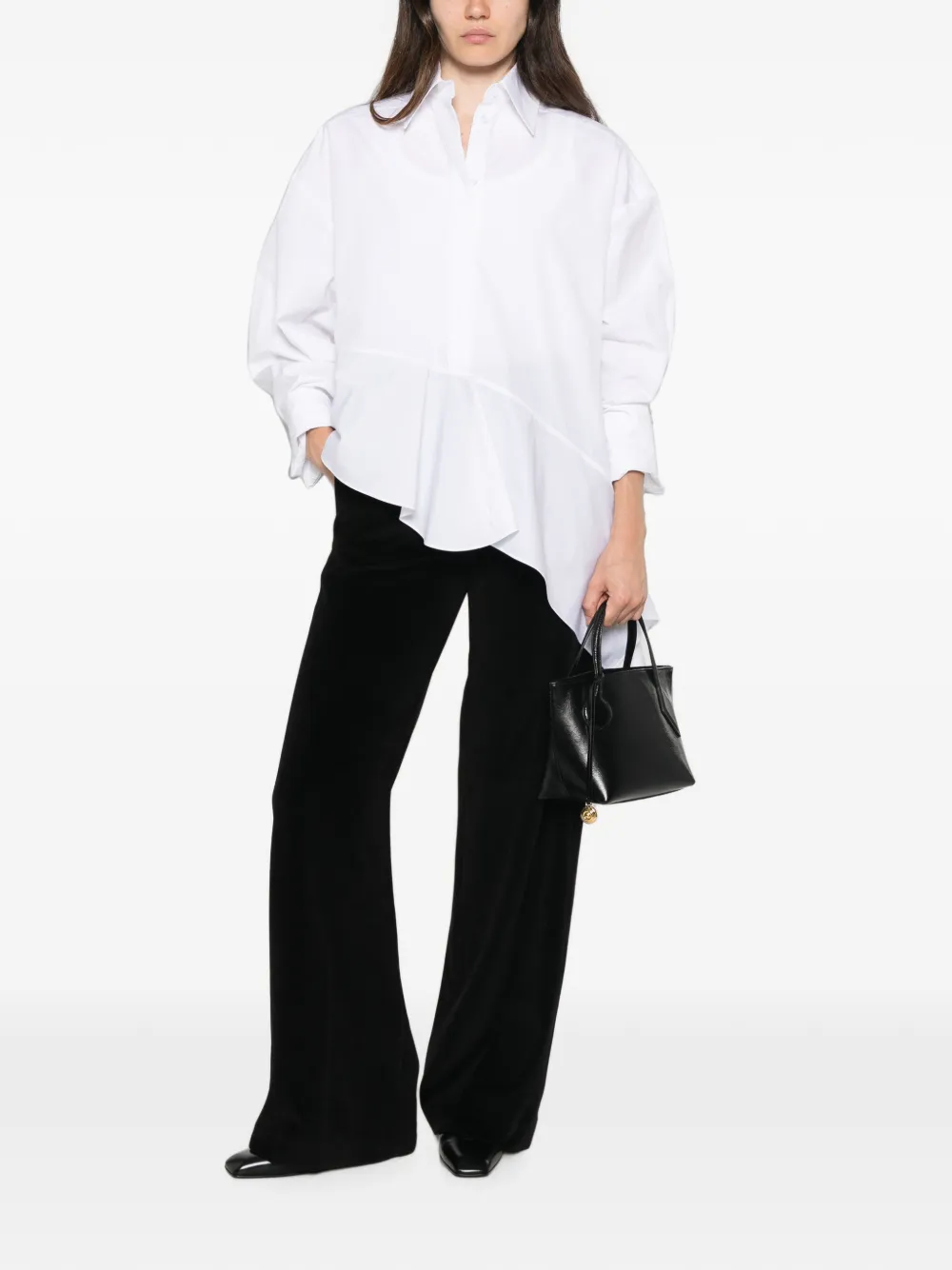 Circolo 1901 Broek met fluwelen-effect Zwart