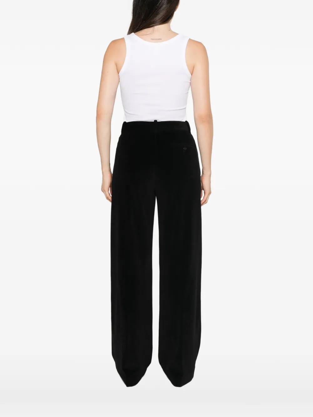 Circolo 1901 Broek met fluwelen-effect Zwart