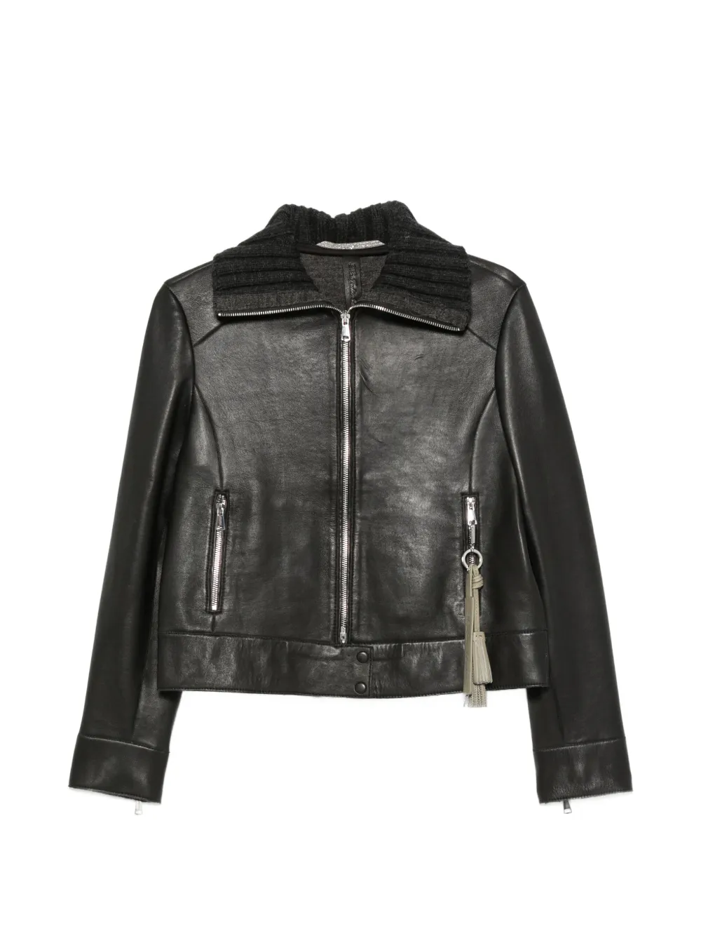 The Jackie Leathers zip-up leather jacket - Schwarz