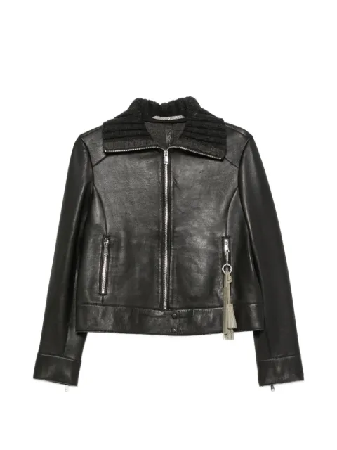 The Jackie Leathers chamarra de piel con cierre