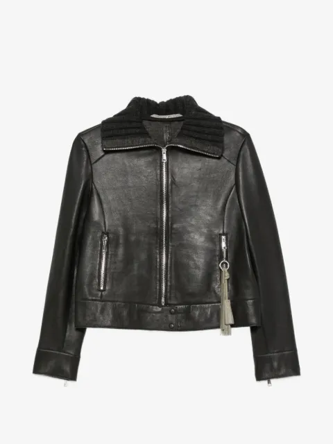 The Jackie Leathers chamarra de piel con cierre