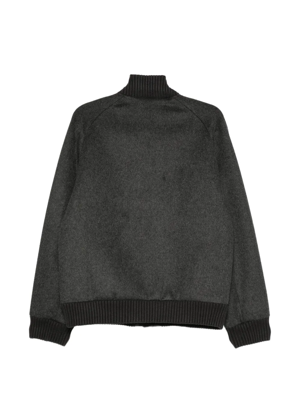 Woolrich ribbed-knit panelled bomber jacket Grijs