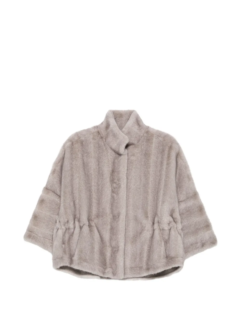 VALENTINI 1972 faux-fur wide-sleeve jacket