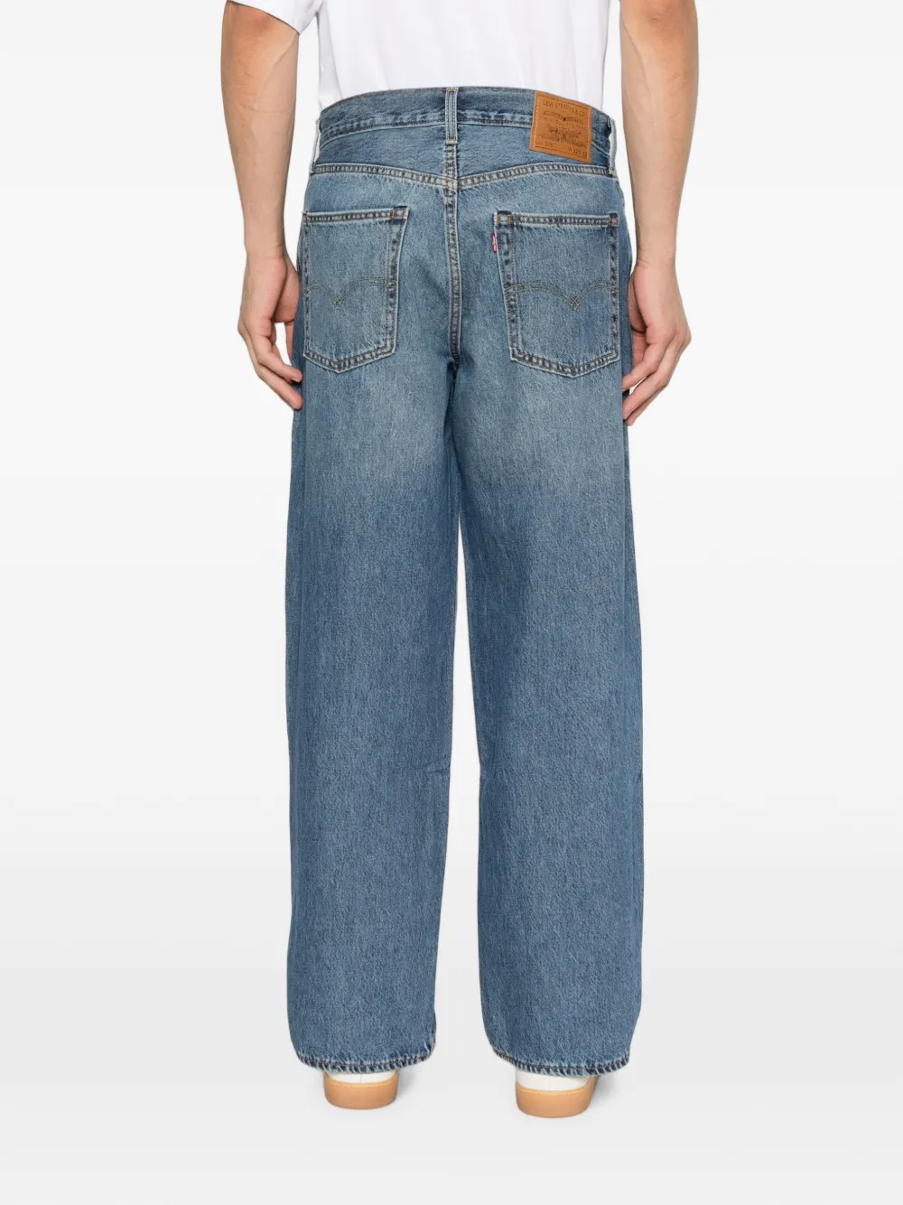 Levi's Straight jeans met vervaagd effect Blauw