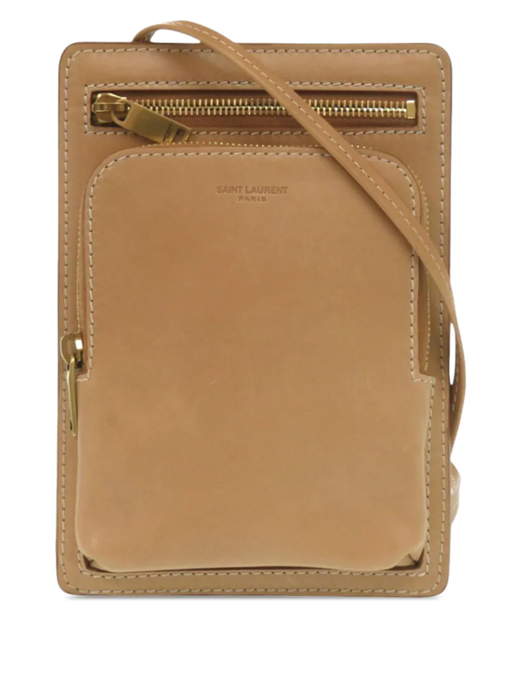 Saint Laurent Pre-Owned 2013-2026 Smooth Calfskin crossbody bag - Nude