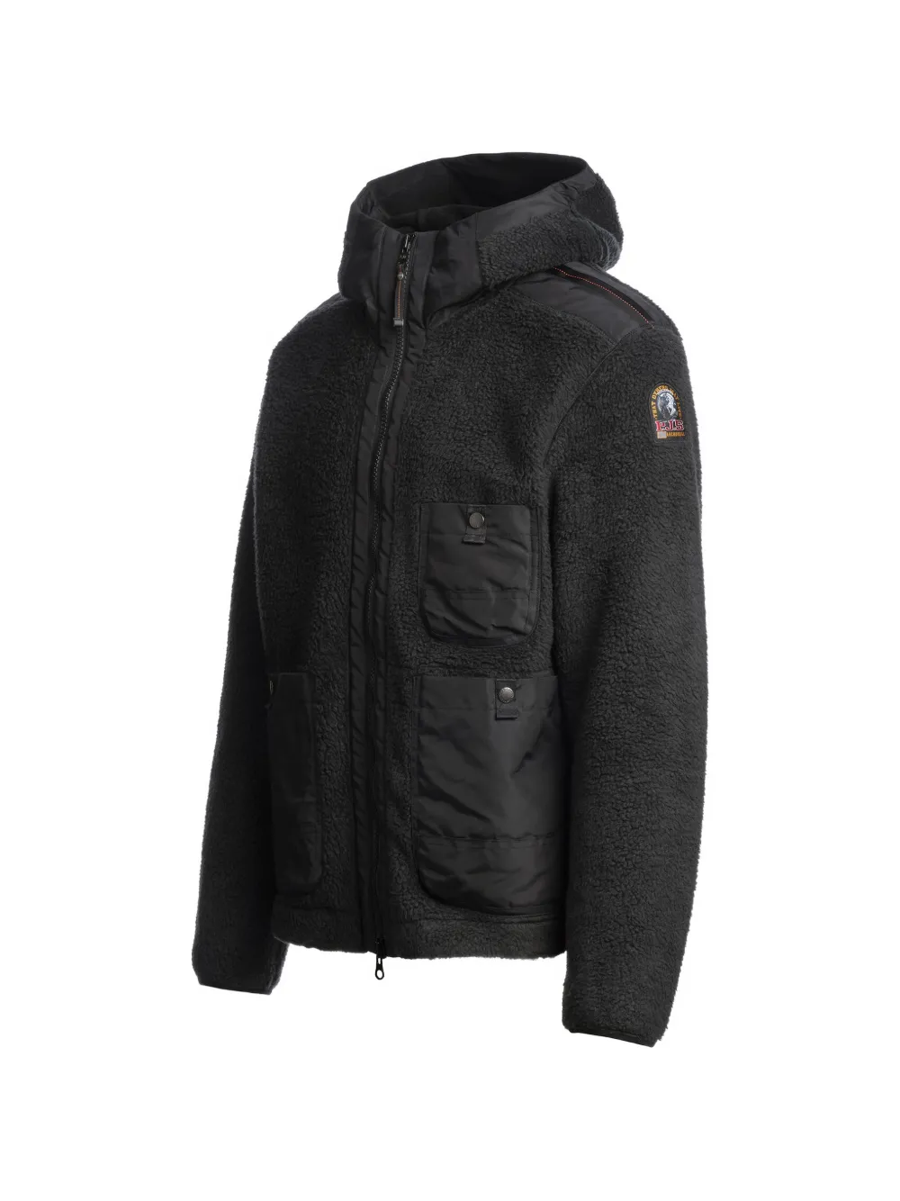 Parajumpers Sundre jack met capuchon en vlakken Zwart