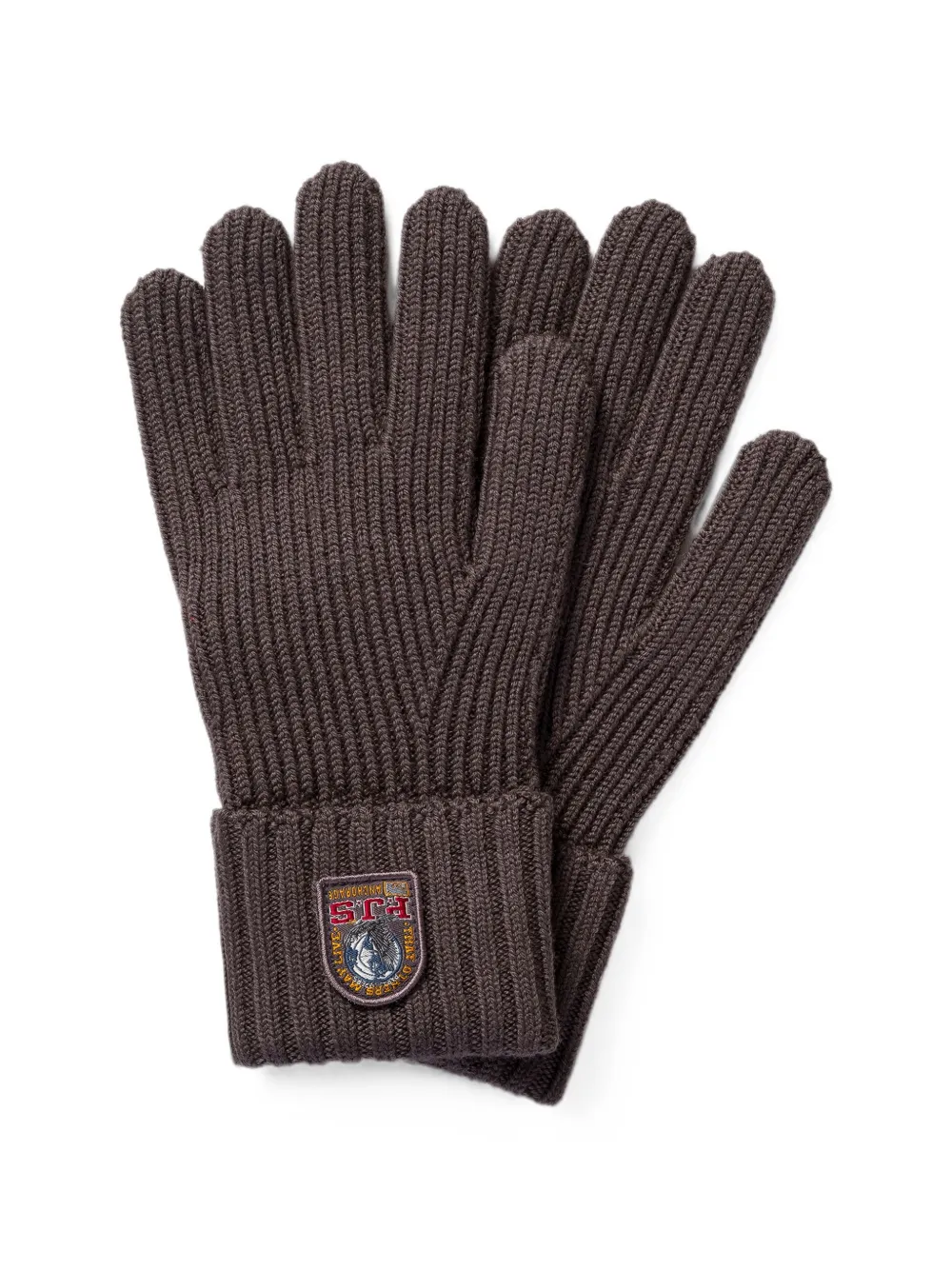 Parajumpers Noez Logo-patch Knitted Gloves In Brown