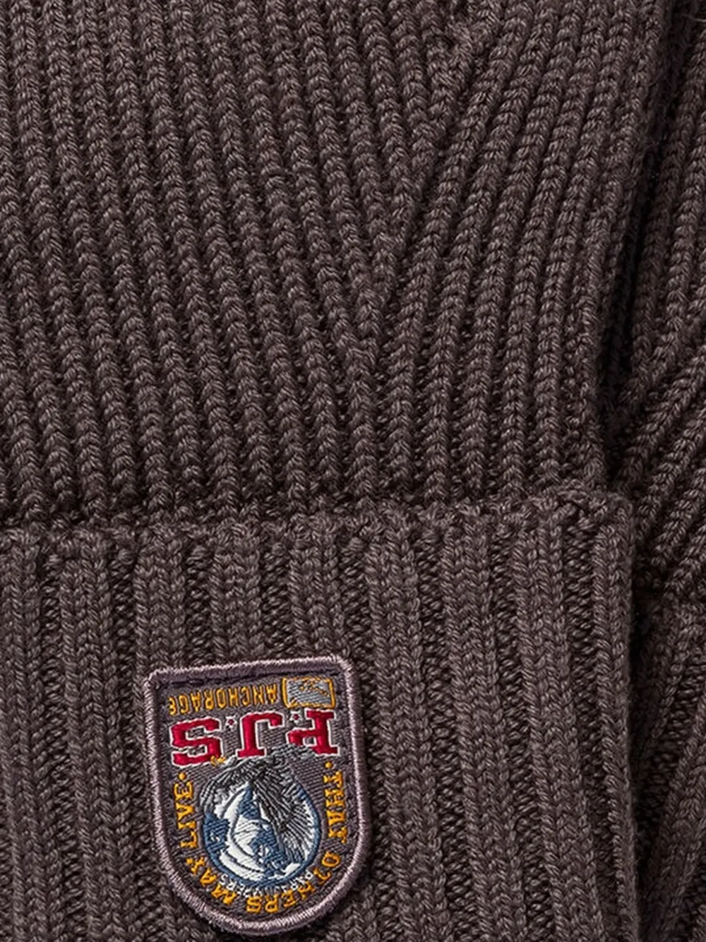 Parajumpers Noez gebreide handschoenen met logo-patch Bruin