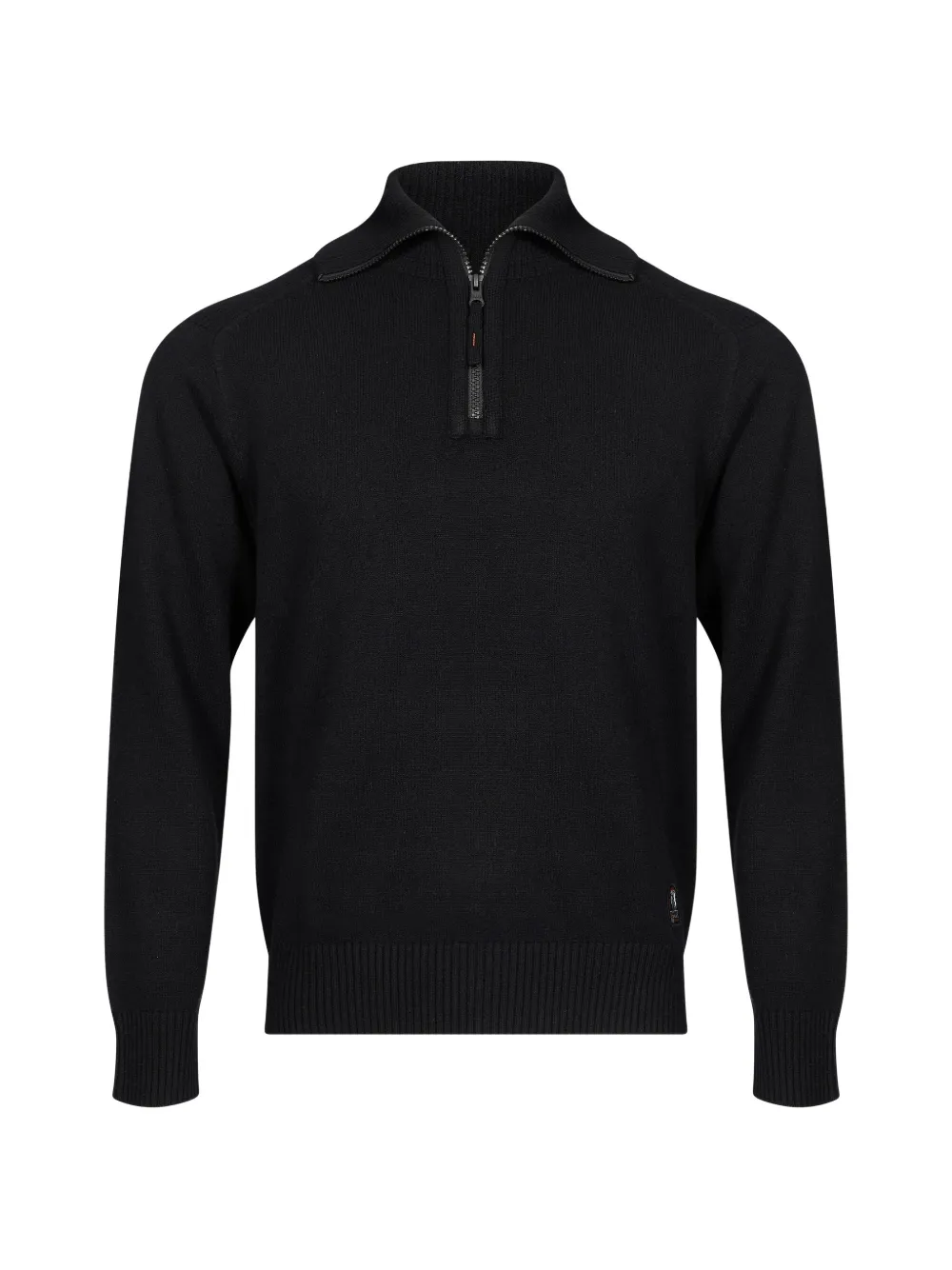 Parajumpers Caldonazzo trui met logo-patch en kwartrits Zwart
